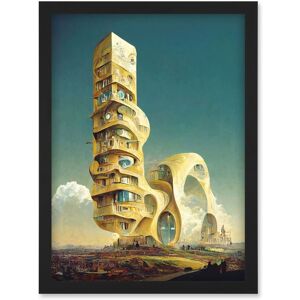 Artery8 Surrealism Modern Architecture Palace Artwork - A4 - framed - wall art Artery8 Surrealism Modern Architecture Palace Artwork - A4 - framed - wall art