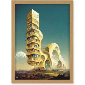 Artery8 Surrealism Modern Architecture Palace Artwork - light oak - A4 - Wall Art Artery8 Surrealism Modern Architecture Palace Artwork - light oak - A4 - Wall Art