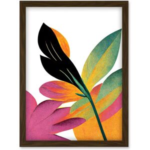 Artery8 Doppelganger33 LTD Modern Abstract Tropical Vibrant Leaves Botanical Painting Artwork Framed Wall Art Print A4 in Brown Brown Artery8 Doppelganger33 LTD Modern Abstract Tropical Vibrant Leaves Botanical Painting Artwork Framed Wall Art Print A4 in Brown Brown