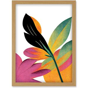 Artery8 Doppelganger33 LTD Modern Abstract Tropical Vibrant Leaves Botanical Painting Artwork Framed Wall Art Print A4 in Light Oak Light Oak Artery8 Doppelganger33 LTD Modern Abstract Tropical Vibrant Leaves Botanical Painting Artwork Framed Wall Art Print A4 in Light Oak Light Oak