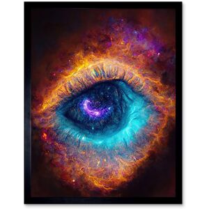 Artery8 Wall Art Print The Eye Of God Vibrant Luminescent Space Nebula All Seeing Art Framed in Black Size: W12" x H16" Black W12" x H16" Artery8 Wall Art Print The Eye Of God Vibrant Luminescent Space Nebula All Seeing Art Framed in Black Size: W12" x H16" Black W12" x H16"