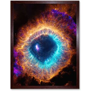 Artery8 Wall Art Print The Eye Of God Photorealistic Vibrant Luminescent Space Nebula Art Framed in Brown Size: W12" x H16" Brown W12" x H16" Artery8 Wall Art Print The Eye Of God Photorealistic Vibrant Luminescent Space Nebula Art Framed in Brown Size: W12" x H16" Brown W12" x H16"