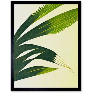 Artery8 Wall Art Print Modern Abstract Fan Palm Tree Leaf Art Framed in Black Size: W12" x H16" Black W12" x H16" Artery8 Wall Art Print Modern Abstract Fan Palm Tree Leaf Art Framed in Black Size: W12" x H16" Black W12" x H16"