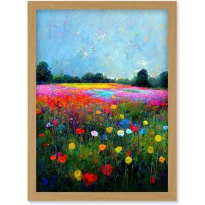 Artery8 - Delicate Wildflower Meadow - Framed A4 Wall Art Print Artery8 - Delicate Wildflower Meadow - Framed A4 Wall Art Print