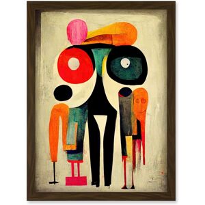 Artery8 - Abstract Pop Art People - Brown - A4 - Framed Wall Art Artery8 - Abstract Pop Art People - Brown - A4 - Framed Wall Art
