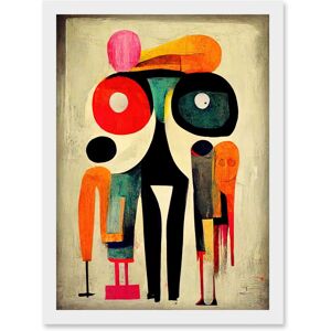 Artery8 - Abstract Pop Art - White - A4 - Wall Art Artery8 - Abstract Pop Art - White - A4 - Wall Art