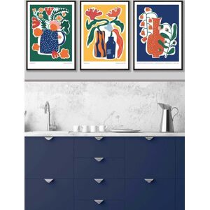 ARTZE Artisan Flower Market in Blue, Yellow & Green Framed Wall Art - Large in Black Size: W53 cm x H73 cm x D20mm Black W53 cm x H73 cm x D20mm ARTZE Artisan Flower Market in Blue, Yellow & Green Framed Wall Art - Large in Black Size: W53 cm x H73 cm x D20mm Black W53 cm x H73 cm x D20mm