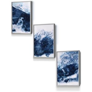 ARTZE Abstract Navy Blue Mountains Framed Wall Art - Small in Light Grey Size: W33 cm x H45 cm x D20mm Light Grey W33 cm x H45 cm x D20mm ARTZE Abstract Navy Blue Mountains Framed Wall Art - Small in Light Grey Size: W33 cm x H45 cm x D20mm Light Grey W33 cm x H45 cm x D20mm