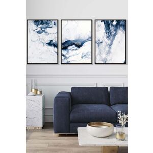 ARTZE Navy Blue Abstract Ocean Waves Framed Wall Art - Large in Black Size: W53 cm x H73 cm x D20mm Black W53 cm x H73 cm x D20mm ARTZE Navy Blue Abstract Ocean Waves Framed Wall Art - Large in Black Size: W53 cm x H73 cm x D20mm Black W53 cm x H73 cm x D20mm