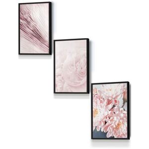 ARTZE Abstract Pink Macro Floral Framed Wall Art - Small in Black Size: W33 cm x H45 cm x D20mm Black W33 cm x H45 cm x D20mm ARTZE Abstract Pink Macro Floral Framed Wall Art - Small in Black Size: W33 cm x H45 cm x D20mm Black W33 cm x H45 cm x D20mm
