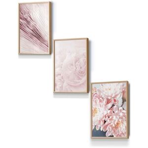 ARTZE Abstract Pink Macro Floral Framed Wall Art - Small in Light Oak Size: W33 cm x H45 cm x D20mm Light Oak W33 cm x H45 cm x D20mm ARTZE Abstract Pink Macro Floral Framed Wall Art - Small in Light Oak Size: W33 cm x H45 cm x D20mm Light Oak W33 cm x H45 cm x D20mm