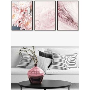 ARTZE Abstract Pink Macro Floral Framed Wall Art - Large in Black Size: W53 cm x H73 cm x D20mm Black W53 cm x H73 cm x D20mm ARTZE Abstract Pink Macro Floral Framed Wall Art - Large in Black Size: W53 cm x H73 cm x D20mm Black W53 cm x H73 cm x D20mm