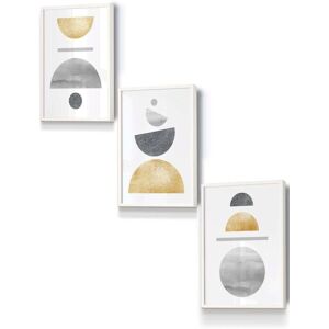 ARTZE Yellow Grey Abstract Framed Wall Art ARTZE Yellow Grey Abstract Framed Wall Art