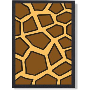 ARTZE Cute Cartoon Style Giraffe Print Framed Print SIZE: A3 with Black Frame in Brown Size: A2 Brown A2 ARTZE Cute Cartoon Style Giraffe Print Framed Print SIZE: A3 with Black Frame in Brown Size: A2 Brown A2