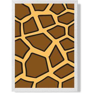 ARTZE Cute Cartoon Style Giraffe Print Framed Print SIZE: A4 with White Frame in Brown Size: A2 Brown A2 ARTZE Cute Cartoon Style Giraffe Print Framed Print SIZE: A4 with White Frame in Brown Size: A2 Brown A2