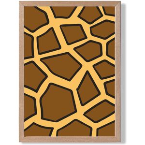 ARTZE Cute Cartoon Style Giraffe Print Framed Print SIZE: A4 with Oak Frame in Brown Size: A2 Brown A2 ARTZE Cute Cartoon Style Giraffe Print Framed Print SIZE: A4 with Oak Frame in Brown Size: A2 Brown A2