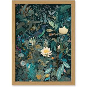 Artery8 Audubon Style Birds in Blooming Wildflower Field Artwork Framed Wall Art Print A4 in Light Oak Light Oak Artery8 Audubon Style Birds in Blooming Wildflower Field Artwork Framed Wall Art Print A4 in Light Oak Light Oak