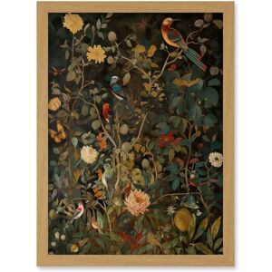 Artery8 Audubon Style Birds in Spring Flower Field Modern Artwork Framed Wall Art Print A4 in Light Oak Light Oak Artery8 Audubon Style Birds in Spring Flower Field Modern Artwork Framed Wall Art Print A4 in Light Oak Light Oak