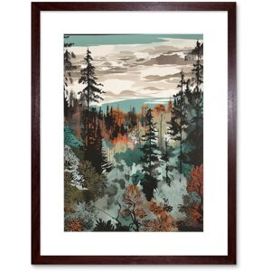 Artery8 Wall Art Print Taiga Boreal Autumnal Colours Forest Landscape Artwork Framed 9X7 Inch in Brown Size: W7" x H9" Brown W7" x H9" Artery8 Wall Art Print Taiga Boreal Autumnal Colours Forest Landscape Artwork Framed 9X7 Inch in Brown Size: W7" x H9" Brown W7" x H9"