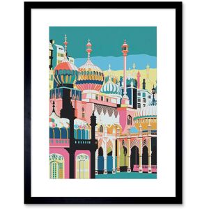 Artery8 Wall Art Print Brighton Royal Pavilion Multicoloured Architecture Artwork Framed 9X7 Inch in Black Size: W7" x H9" Black W7" x H9" Artery8 Wall Art Print Brighton Royal Pavilion Multicoloured Architecture Artwork Framed 9X7 Inch in Black Size: W7" x H9" Black W7" x H9"