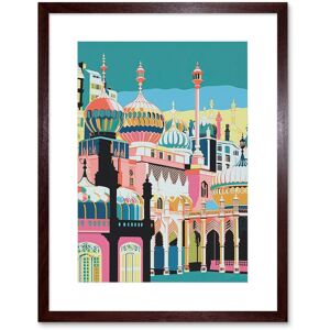 Artery8 Wall Art Print Brighton Royal Pavilion Multicoloured Architecture Artwork Framed 9X7 Inch in Brown Size: W7" x H9" Brown W7" x H9" Artery8 Wall Art Print Brighton Royal Pavilion Multicoloured Architecture Artwork Framed 9X7 Inch in Brown Size: W7" x H9" Brown W7" x H9"