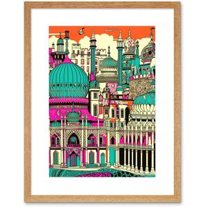 Artery8 Wall Art Print Brighton Royal Pavilion Palace Vibrant Detailed Artwork Framed 9X7 Inch in Beige Size: W7" x H9" Beige W7" x H9" Artery8 Wall Art Print Brighton Royal Pavilion Palace Vibrant Detailed Artwork Framed 9X7 Inch in Beige Size: W7" x H9" Beige W7" x H9"