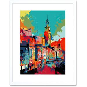 Artery8 Wall Art Print Nottingham City England Cityscape Vibrant Abstract Artwork Framed 9X7 Inch in White Size: W7" x H9" White W7" x H9" Artery8 Wall Art Print Nottingham City England Cityscape Vibrant Abstract Artwork Framed 9X7 Inch in White Size: W7" x H9" White W7" x H9"