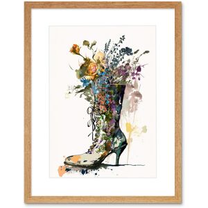 Artery8 Wall Art Print Spring Wildflower Bouquet in High Heel Floral Boot Artwork Framed 9X7 Inch in Beige Size: W7" x H9" Beige W7" x H9" Artery8 Wall Art Print Spring Wildflower Bouquet in High Heel Floral Boot Artwork Framed 9X7 Inch in Beige Size: W7" x H9" Beige W7" x H9"