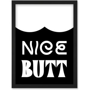 Artery8 - Toilet Sign - Nice Butt - Framed - Wall Art Artery8 - Toilet Sign - Nice Butt - Framed - Wall Art