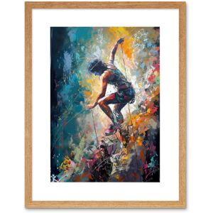 Artery8 Wall Art Print Rock Climber Multicoloured Mountain Cliff Descent Artwork Framed 9X7 Inch in Beige Size: W7" x H9" Beige W7" x H9" Artery8 Wall Art Print Rock Climber Multicoloured Mountain Cliff Descent Artwork Framed 9X7 Inch in Beige Size: W7" x H9" Beige W7" x H9"