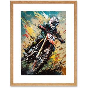 Artery8 Wall Art Print Motocross Race Sport Driver Action Shot Painting Artwork Framed 9X7 Inch in Beige Size: W7" x H9" Beige W7" x H9" Artery8 Wall Art Print Motocross Race Sport Driver Action Shot Painting Artwork Framed 9X7 Inch in Beige Size: W7" x H9" Beige W7" x H9"