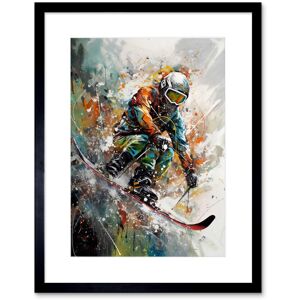 Artery8 Wall Art Print Skier Skiing Winter Sport Paint Splat Painting Artwork Framed 9X7 Inch in Black Size: W7" x H9" Black W7" x H9" Artery8 Wall Art Print Skier Skiing Winter Sport Paint Splat Painting Artwork Framed 9X7 Inch in Black Size: W7" x H9" Black W7" x H9"
