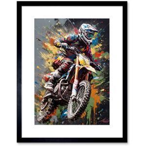 Artery8 Wall Art Print Dirt Bike Sport Splatter Paint Motocross Rider Artwork Framed 9X7 Inch in Black Size: W7" x H9" Black W7" x H9" Artery8 Wall Art Print Dirt Bike Sport Splatter Paint Motocross Rider Artwork Framed 9X7 Inch in Black Size: W7" x H9" Black W7" x H9"