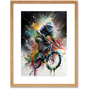 Artery8 Wall Art Print Mountain Biking Extreme Sport Paint Splat Portrait Artwork Framed 9X7 Inch in Beige Size: W7" x H9" Beige W7" x H9" Artery8 Wall Art Print Mountain Biking Extreme Sport Paint Splat Portrait Artwork Framed 9X7 Inch in Beige Size: W7" x H9" Beige W7" x H9"