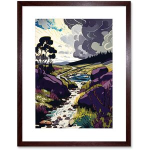 Artery8 Wall Art Print Stormy Clouds over Stream Wild Scottish Landscape Artwork Framed 9X7 Inch in Brown Size: W7" x H9" Brown W7" x H9" Artery8 Wall Art Print Stormy Clouds over Stream Wild Scottish Landscape Artwork Framed 9X7 Inch in Brown Size: W7" x H9" Brown W7" x H9"