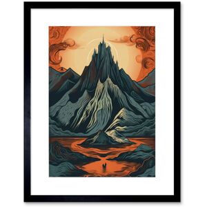 Artery8 Wall Art Print Erebor The Lonely Mountain Landscape Artwork Framed 9X7 Inch in Black Size: W7" x H9" Black W7" x H9" Artery8 Wall Art Print Erebor The Lonely Mountain Landscape Artwork Framed 9X7 Inch in Black Size: W7" x H9" Black W7" x H9"