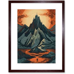 Artery8 Wall Art Print Erebor The Lonely Mountain Landscape Artwork Framed 9X7 Inch in Brown Size: W7" x H9" Brown W7" x H9" Artery8 Wall Art Print Erebor The Lonely Mountain Landscape Artwork Framed 9X7 Inch in Brown Size: W7" x H9" Brown W7" x H9"