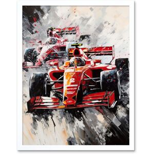 Artery8 Wall Art Print Grand Prix Track Circuit Cars Racing Paint Splat Art Framed in White Size: W12" x H16" White W12" x H16" Artery8 Wall Art Print Grand Prix Track Circuit Cars Racing Paint Splat Art Framed in White Size: W12" x H16" White W12" x H16"