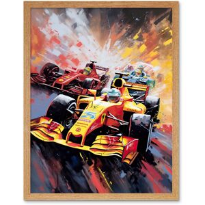 Artery8 Wall Art Print Grand Prix Championship Cars Racing on Track Art Framed in Light Oak Size: W12" x H16" Light Oak W12" x H16" Artery8 Wall Art Print Grand Prix Championship Cars Racing on Track Art Framed in Light Oak Size: W12" x H16" Light Oak W12" x H16"