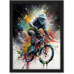 Artery8 Mountain Biking - black - A4 - Wall Art Print Artery8 Mountain Biking - black - A4 - Wall Art Print