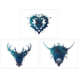 Artery8 Wall Art Print Pack of 3 A4 Ink Splat Thistle Heart Flower Hairy Coo Cow & Stag Celestial Space Scottish Painting Living Room s Set Multicolor A4 Artery8 Wall Art Print Pack of 3 A4 Ink Splat Thistle Heart Flower Hairy Coo Cow & Stag Celestial Space Scottish Painting Living Room s Set Multicolor A4