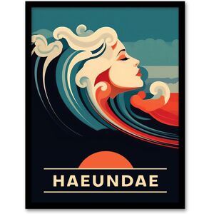 Artery8 Wall Art Print The Seaside Calls Haeundae Beach South Korea Sunset Woman of the Waves Sea Siren Ocean Art Framed in Blue Size: W12" x H16" Blue W12" x H16" Artery8 Wall Art Print The Seaside Calls Haeundae Beach South Korea Sunset Woman of the Waves Sea Siren Ocean Art Framed in Blue Size: W12" x H16" Blue W12" x H16"