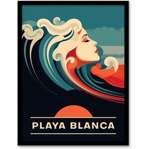 Artery8 Wall Art Print The Seaside Calls Playa Blanca Beach Colombia Sunset Woman of the Waves Sea Siren Ocean Art Framed in Blue Size: W12" x H16" Blue W12" x H16" Artery8 Wall Art Print The Seaside Calls Playa Blanca Beach Colombia Sunset Woman of the Waves Sea Siren Ocean Art Framed in Blue Size: W12" x H16" Blue W12" x H16"