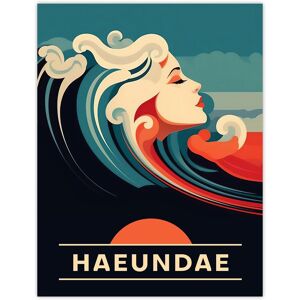Artery8 Wall Art Print The Seaside Calls Haeundae Beach South Korea Sunset Woman of the Waves Sea Siren Ocean Poster in Blue Size: W12" x H16" Blue W12" x H16" Artery8 Wall Art Print The Seaside Calls Haeundae Beach South Korea Sunset Woman of the Waves Sea Siren Ocean Poster in Blue Size: W12" x H16" Blue W12" x H16"