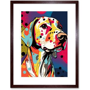 Artery8 Wall Art Print Labrador Retriever Dog Linocut Colourful Pattern Polka Dot Portrait Modern Artwork Framed 9X7 Inch in Brown Size: W7" x H9" Brown W7" x H9" Artery8 Wall Art Print Labrador Retriever Dog Linocut Colourful Pattern Polka Dot Portrait Modern Artwork Framed 9X7 Inch in Brown Size: W7" x H9" Brown W7" x H9"
