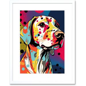 Artery8 Wall Art Print Labrador Retriever Dog Linocut Colourful Pattern Polka Dot Portrait Modern Artwork Framed 9X7 Inch in White Size: W7" x H9" White W7" x H9" Artery8 Wall Art Print Labrador Retriever Dog Linocut Colourful Pattern Polka Dot Portrait Modern Artwork Framed 9X7 Inch in White Size: W7" x H9" White W7" x H9"