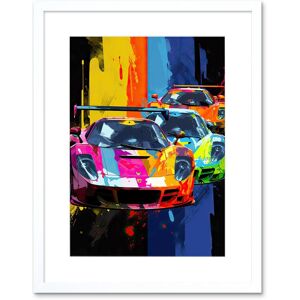 Artery8 Wall Art Print Sport Racing Cars Vibrant Supercar Race Mancave Gift for Him Artwork Framed 9X7 Inch in White Size: W7" x H9" White W7" x H9" Artery8 Wall Art Print Sport Racing Cars Vibrant Supercar Race Mancave Gift for Him Artwork Framed 9X7 Inch in White Size: W7" x H9" White W7" x H9"