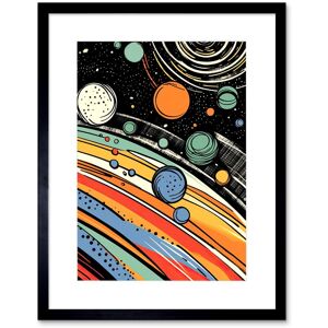 Artery8 Wall Art Print Outer Space Comic Book Style Pastel Colour Milky Way Planets Rings Moons Sun Boys Room Artwork Framed 9X7 Inch Black W7" x H9" Artery8 Wall Art Print Outer Space Comic Book Style Pastel Colour Milky Way Planets Rings Moons Sun Boys Room Artwork Framed 9X7 Inch Black W7" x H9"