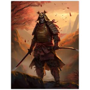 Artery8 Wall Art Print Fierce Samurai Warrior Concept Painting Warrior in O-yoroi Armour Prepared for Battle at Sunrise in Autumn Forest Landscape Orange W12" x H16" Artery8 Wall Art Print Fierce Samurai Warrior Concept Painting Warrior in O-yoroi Armour Prepared for Battle at Sunrise in Autumn Forest Landscape Orange W12" x H16"