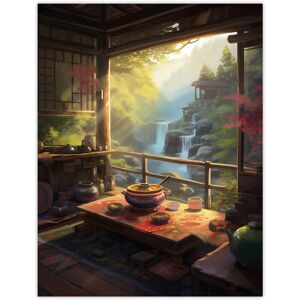 Artery8 Wall Art Print View From Tea House Patio Painting Traditional Ceremony Japan Hospitality Serene Waterfall Landscape Poster Size: W12" x H16" Multicolor W12" x H16" Artery8 Wall Art Print View From Tea House Patio Painting Traditional Ceremony Japan Hospitality Serene Waterfall Landscape Poster Size: W12" x H16" Multicolor W12" x H16"